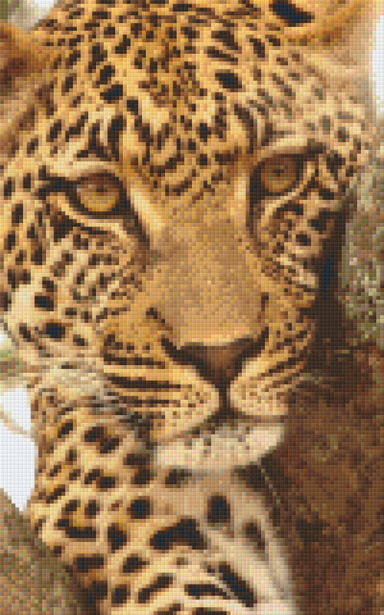 Leopard Eight [8] Baseplate PixelHobby Mini-mosaic Art Kit